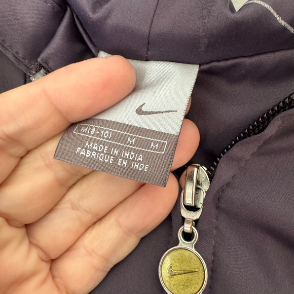 Vintage 1993 Nike Purple Track Suit.  Jacket/Hoodie Size 8-10 & Size 4-6 Capri - Picture 9 of 16